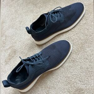 Express Mens Size 10 Fabric Dress Sneakers Oxford Shoes Navy Blue